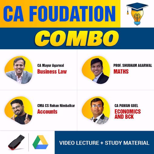 Picture of CA Foundation Combo of Business Law + Maths + Accounts + Economics and BCK